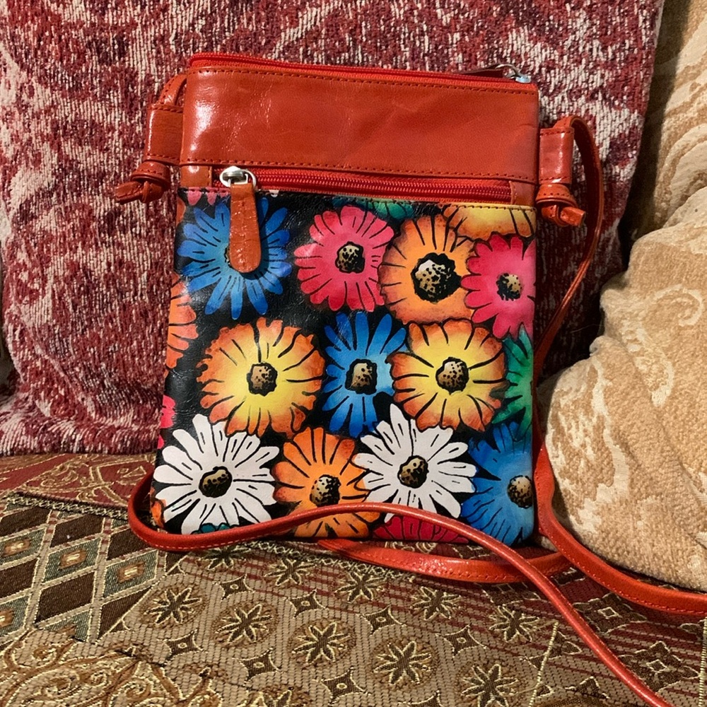 Flowers In Full Bloom Mini Purse Hand Painted